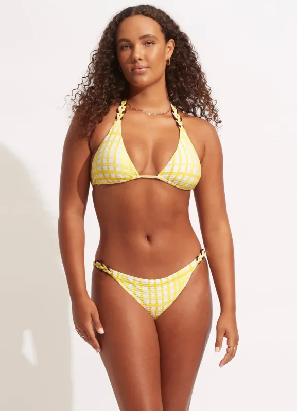 Amalfi Check Trimmed Hipster Pant - Lime Light sold by Seafolly