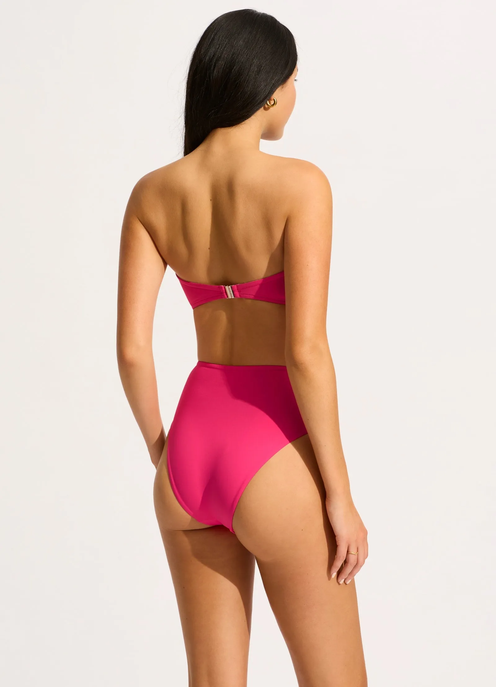 Seafolly Collective High Waist Wrap Front Pant - Raspberry sold by Seafolly product image thumbnail 4