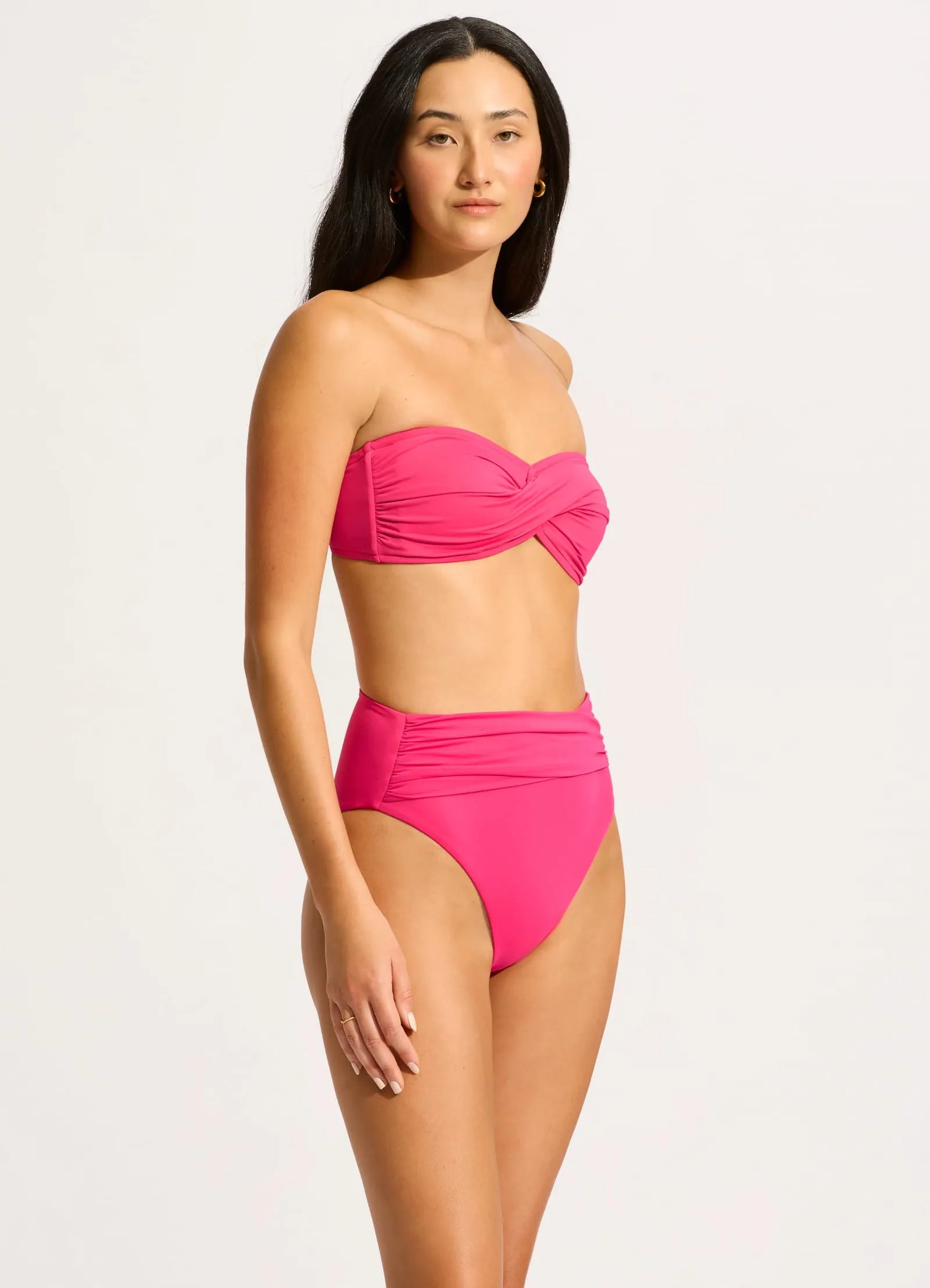 Seafolly Collective High Waist Wrap Front Pant - Raspberry sold by Seafolly product image thumbnail 3