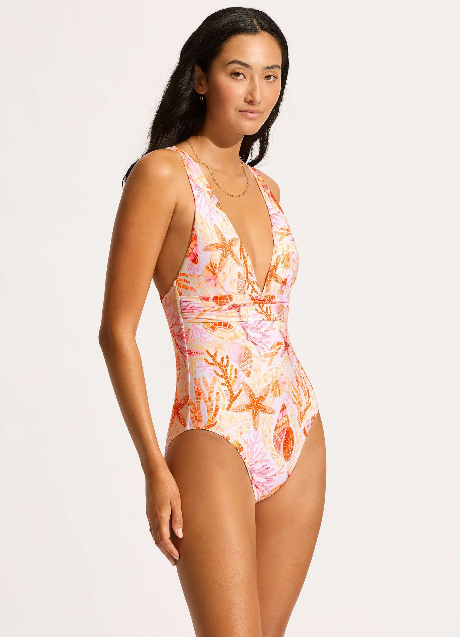 La Mer Cross Back One Piece - White sold by Seafolly product image thumbnail 2