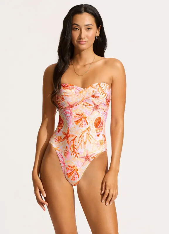 La Mer Twist Bandeau One Piece - White sold by Seafolly