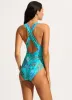 La Mer Cross Back One Piece - Aquatic Blue sold by Seafolly