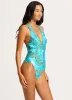 La Mer Cross Back One Piece - Aquatic Blue sold by Seafolly