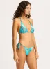La Mer Longline Slide Triangle Bikini Top - Aquatic Blue sold by Seafolly