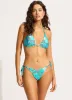La Mer Longline Slide Triangle Bikini Top - Aquatic Blue sold by Seafolly