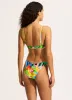 Cuba High Cut Bikini Bottom - Turquoise sold by Seafolly