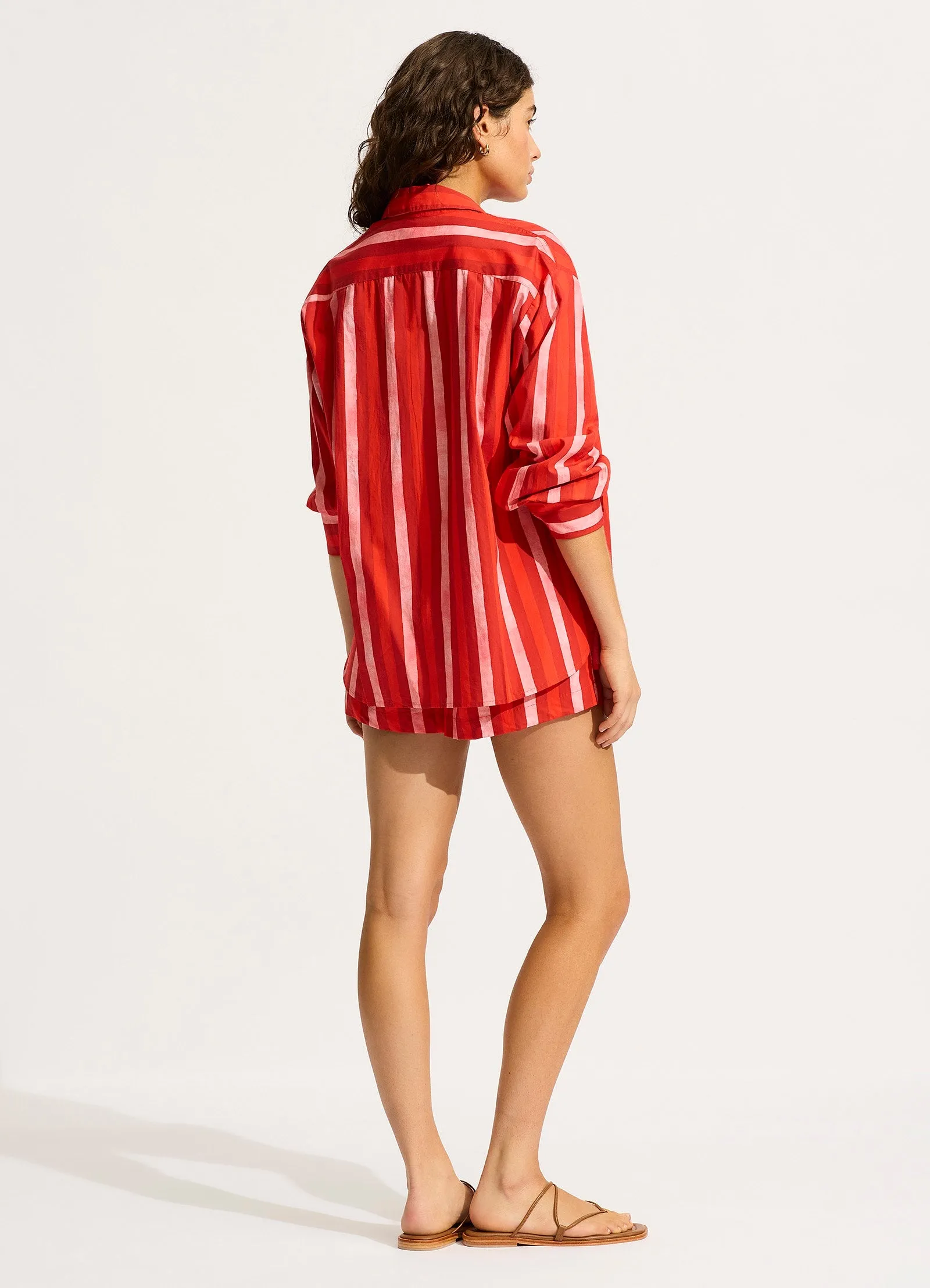 Oversized Button Up Shirt - Flame sold by Seafolly product image thumbnail 4