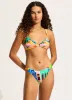 Cuba Ring Front Triangle Bikini Top - Turquoise sold by Seafolly