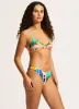 Cuba Ring Front Triangle Bikini Top - Turquoise sold by Seafolly