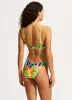 Cuba Ring Front Triangle Bikini Top - Turquoise sold by Seafolly