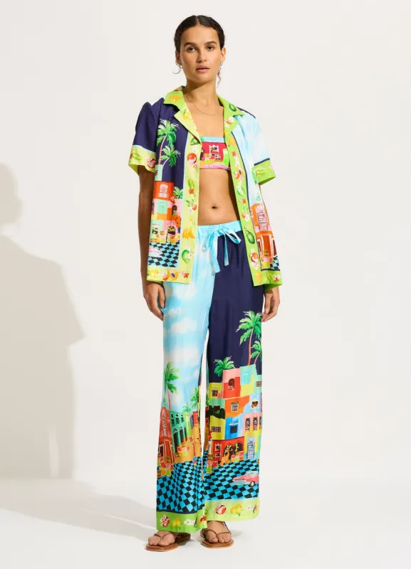 Cuba Pant - Turquoise sold by Seafolly