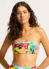 Cuba Bandeau Bikini Top - Turquoise sold by Seafolly