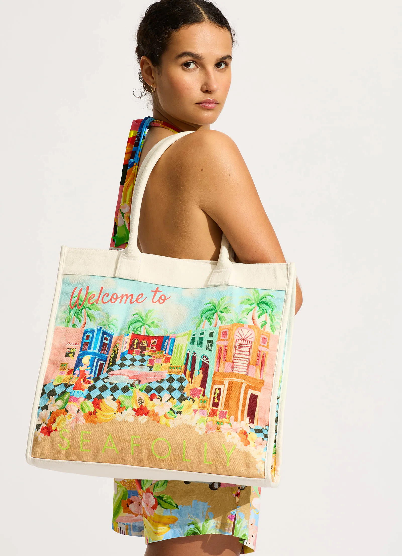 Cuba Tote Bag - Turquoise sold by Seafolly
