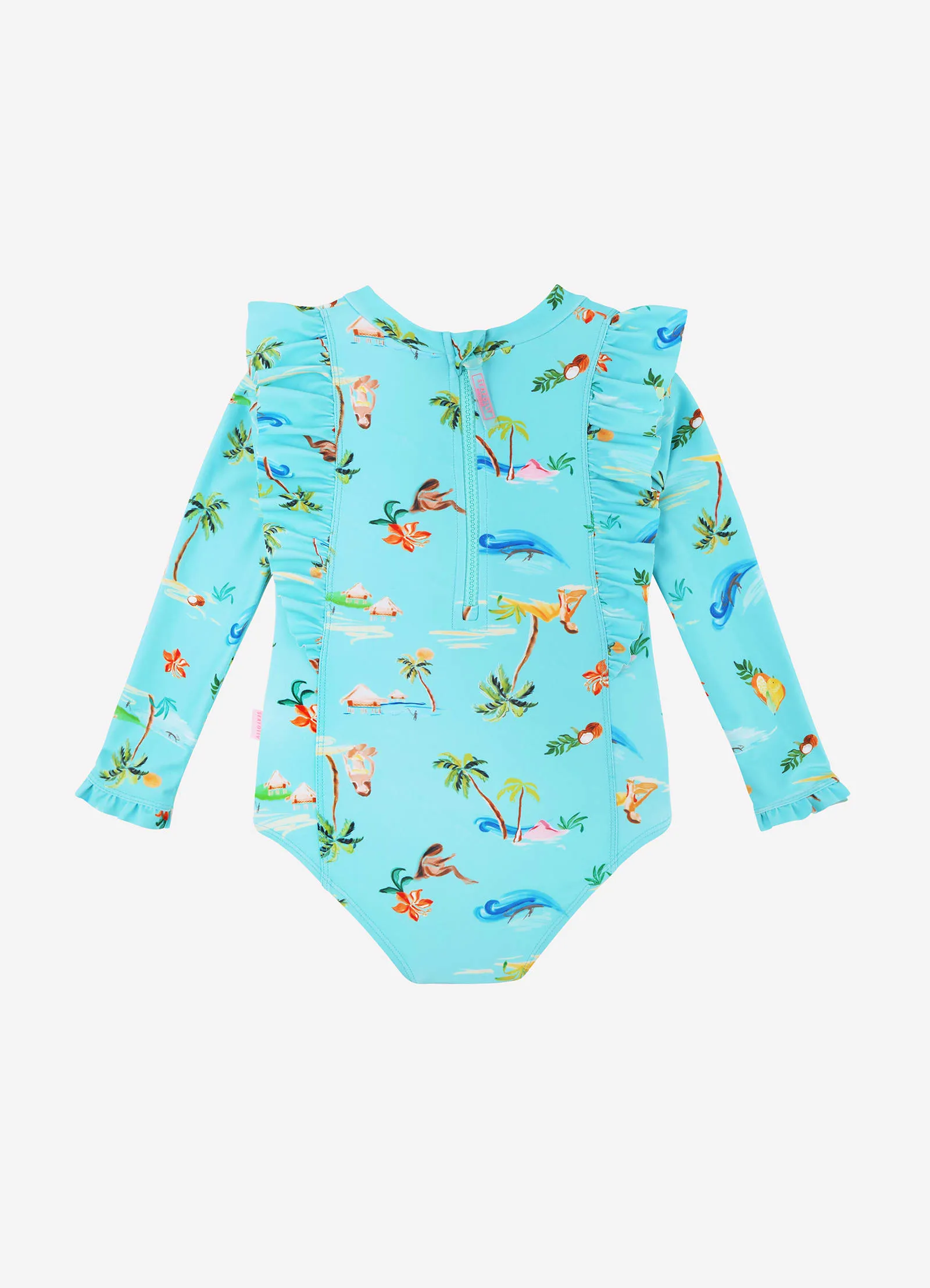 Isla Palm Frill Paddlesuit - Isla Palm Blue sold by Seafolly product image thumbnail 3