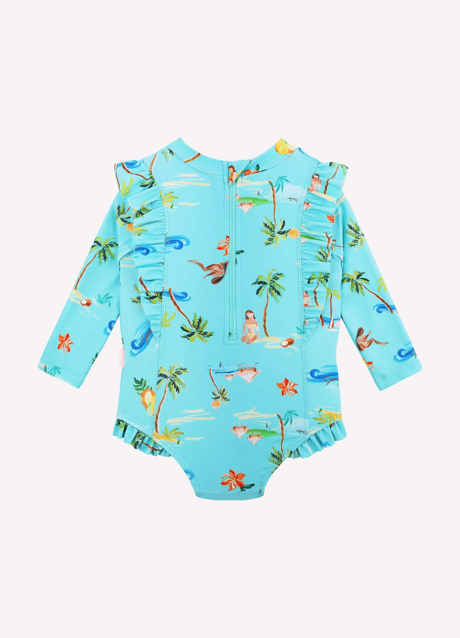 Isla Palm Frill Sunsuit - Isla Palm Blue sold by Seafolly product image thumbnail 4