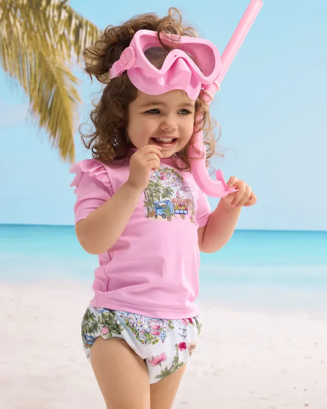 Secret Vacation Frill Rashie Set - Lilac Sachet sold by Seafolly