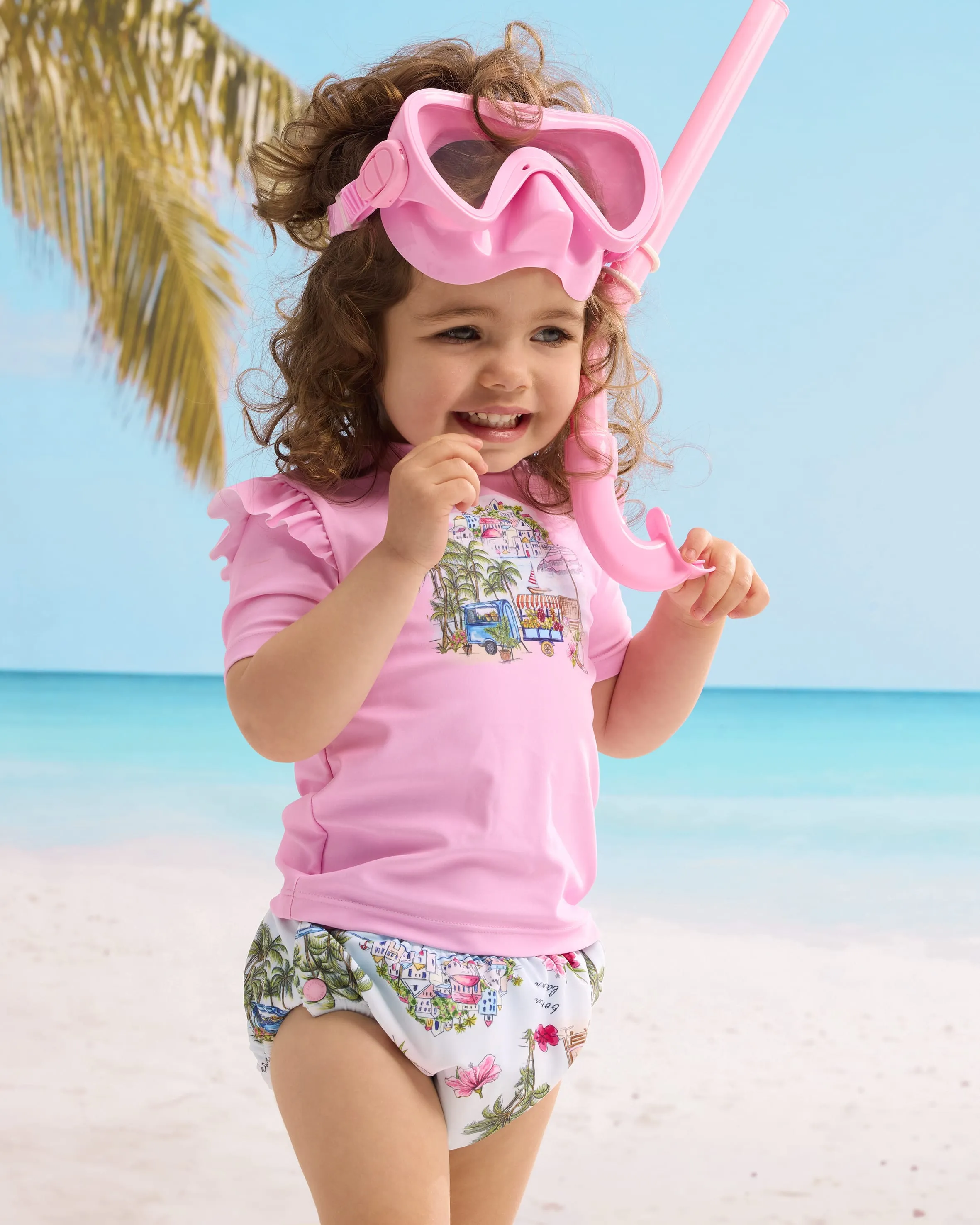 Secret Vacation Frill Rashie Set - Lilac Sachet sold by Seafolly