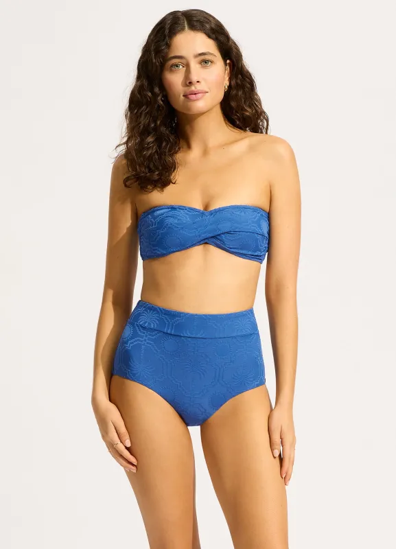 Oasis Twist Bandeau Bikini Top - Ultramarine sold by Seafolly