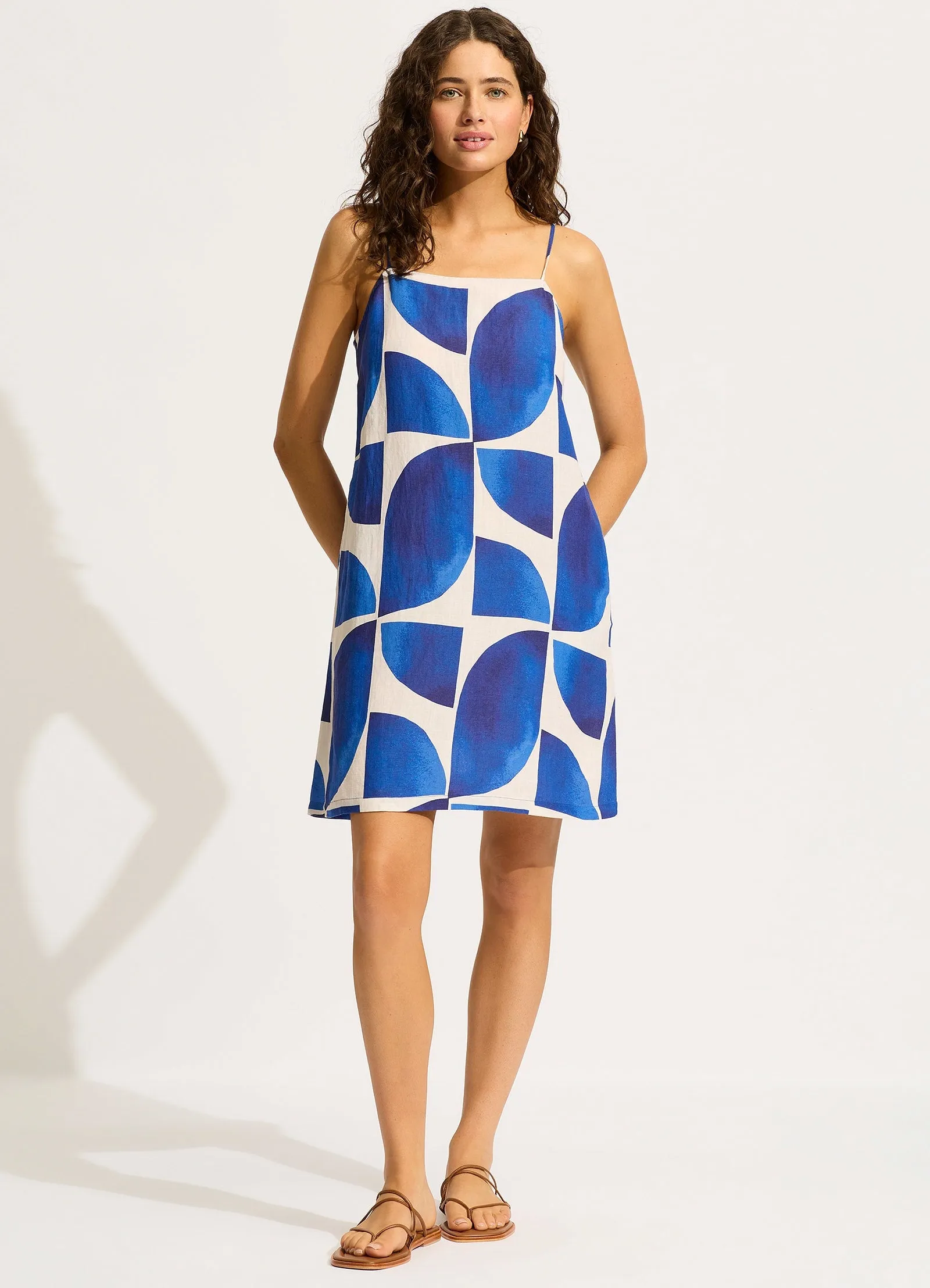 Sunray Bandeau Mini Dress - Ultramarine sold by Seafolly