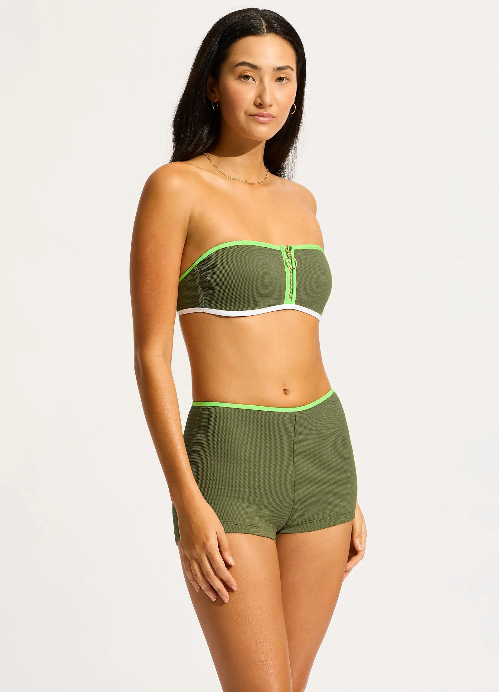 Beach Bound Boyleg Bikini Bottom - Khaki sold by Seafolly product image thumbnail 3