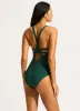 Seafolly Collective Deep V One Piece - Evergreen sold by Seafolly