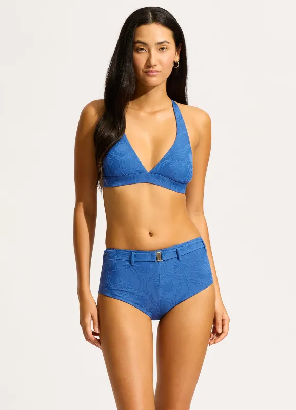 Oasis Multi Fit Longline Triangle Bikini Top - Ultramarine sold by Seafolly