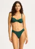Seafolly Collective High Leg Ruched Side Bikini Bottom - Evergreen sold by Seafolly