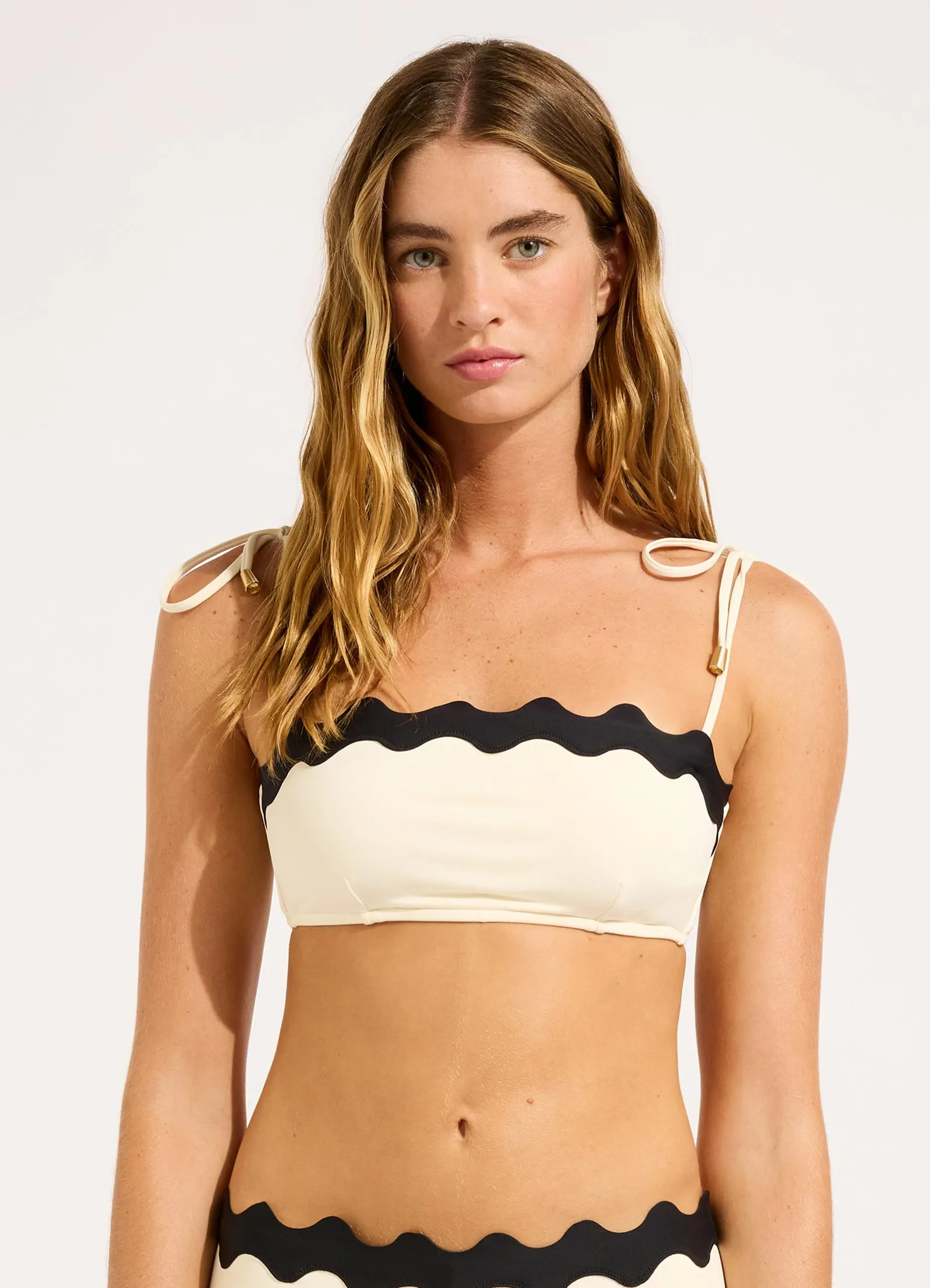 Gia Ric Rac Bustier Bandeau Bikini Top - Ecru sold by Seafolly product image thumbnail 2