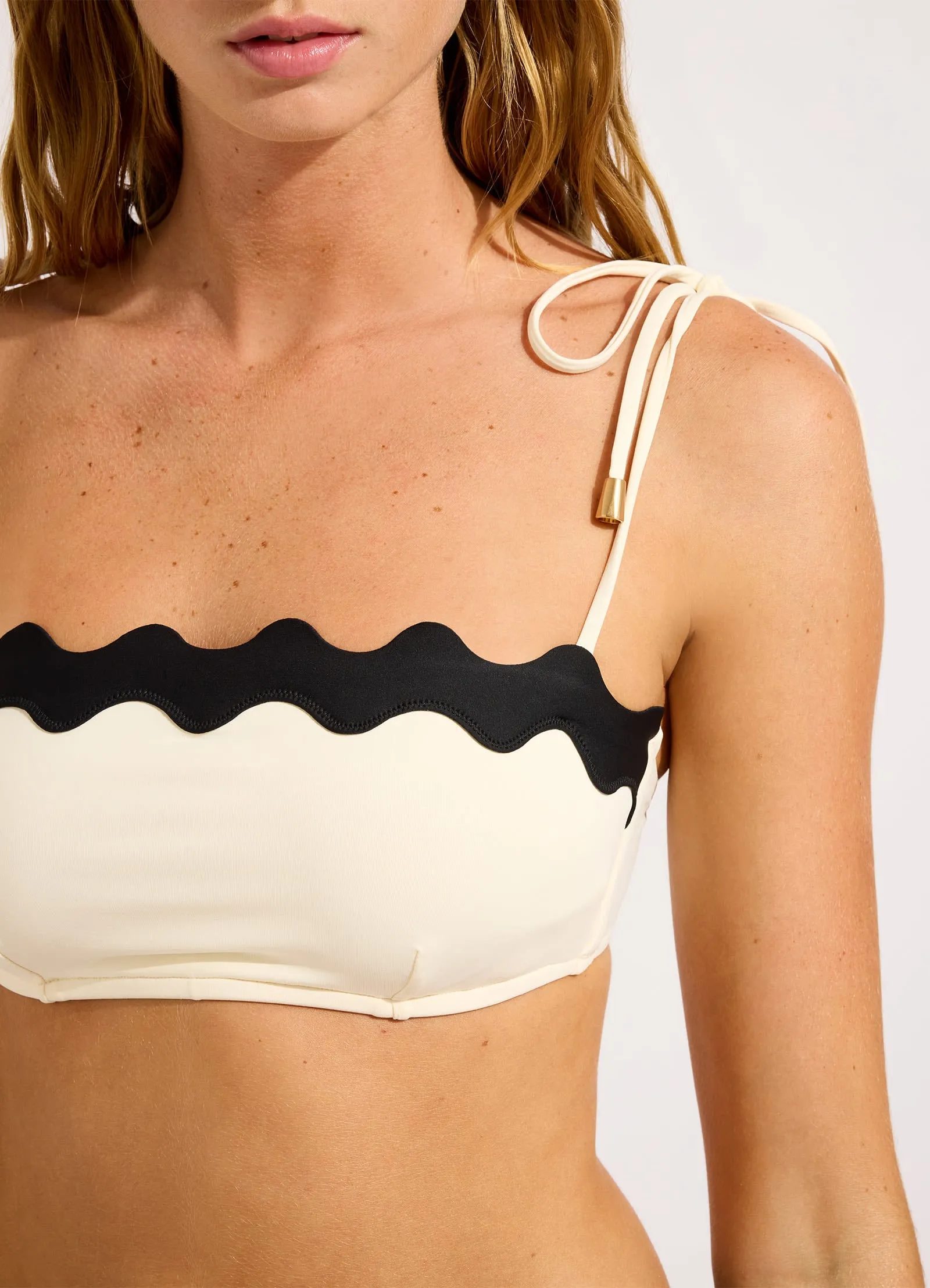 Gia Ric Rac Bustier Bandeau Bikini Top - Ecru sold by Seafolly product image thumbnail 5