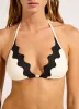 Gia Ric Rac Longline Slide Triangle Bikini Top - Ecru sold by Seafolly