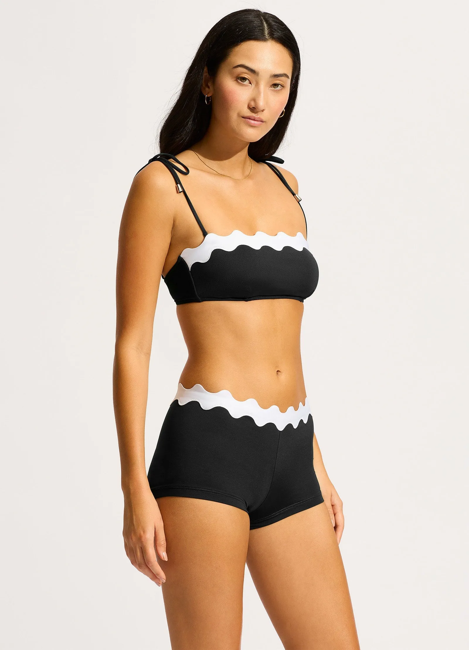 Gia Ric Rac Boyleg Bikini Bottom - Black sold by Seafolly product image thumbnail 3