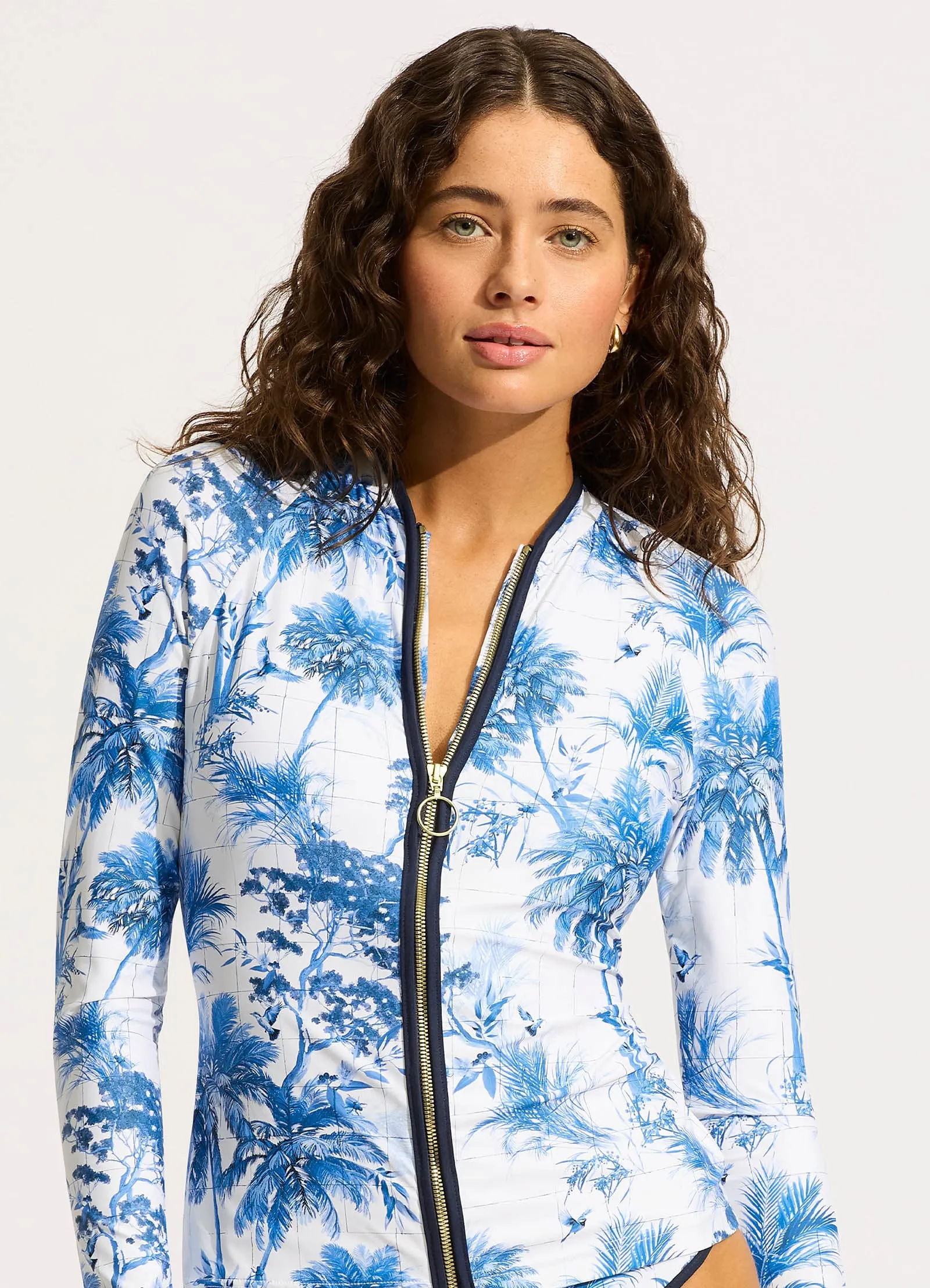 Marbella Long Sleeve Rashvest - White sold by Seafolly product image thumbnail 2