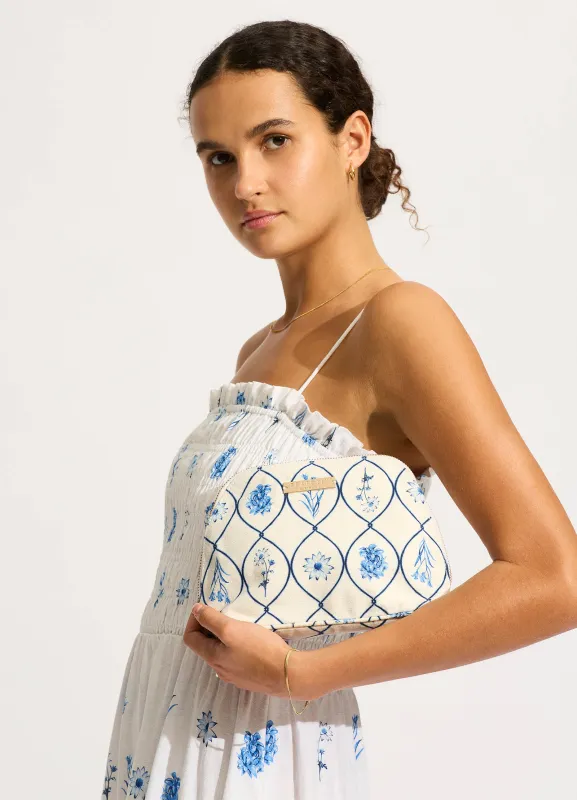 Marbella Pouch Bag - White sold by Seafolly