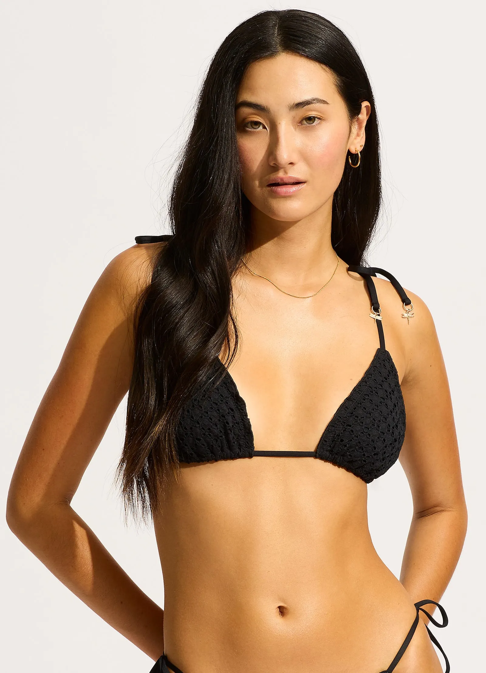 Daydreamer Slide Triangle Bikini Top - Black sold by Seafolly product image thumbnail 2