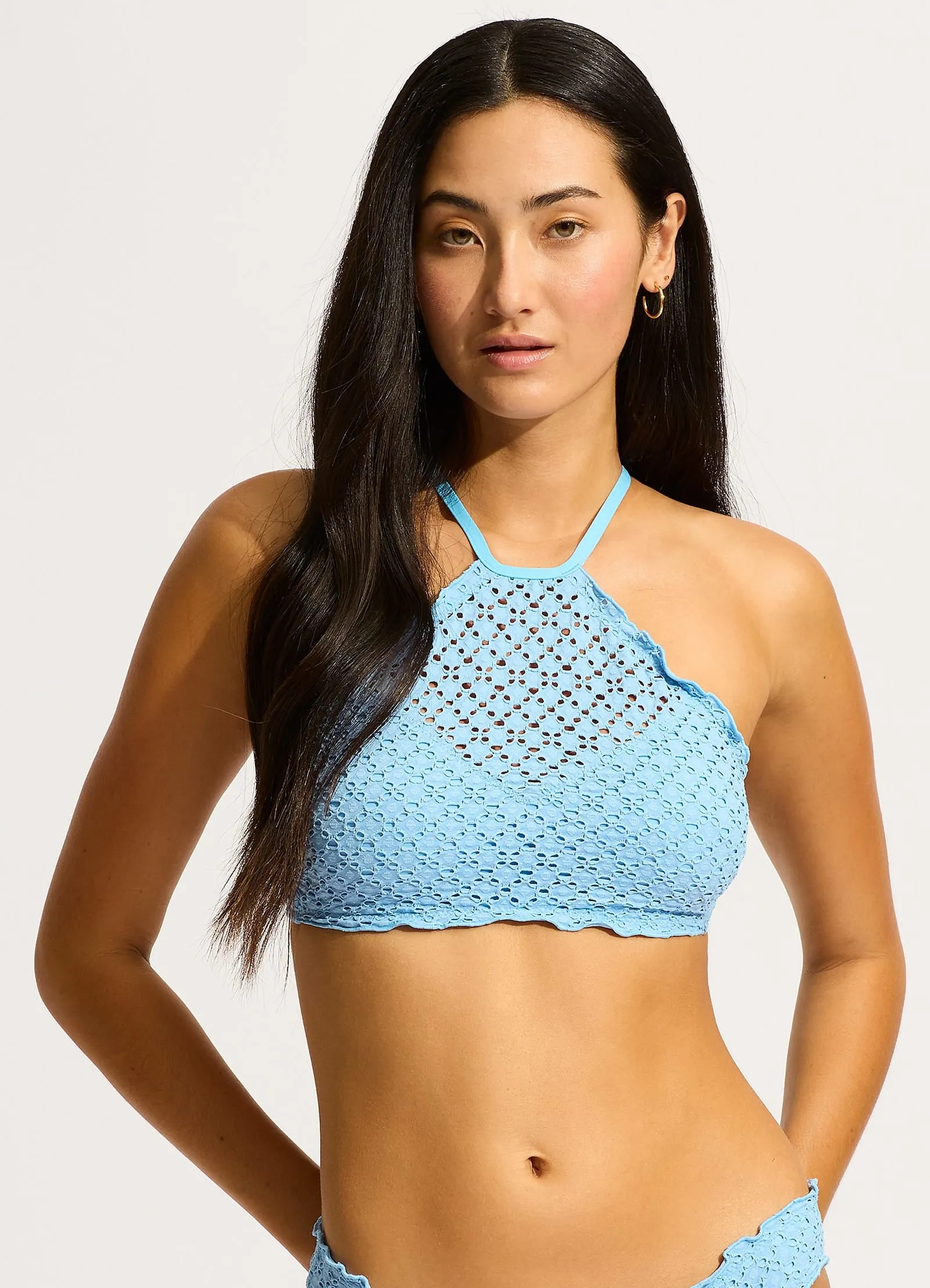 Daydreamer High Neck Tank Bikini Top - Powder Blue sold by Seafolly product image thumbnail 3