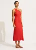 Jersey Rib One Shoulder Dress - Flame sold by Seafolly