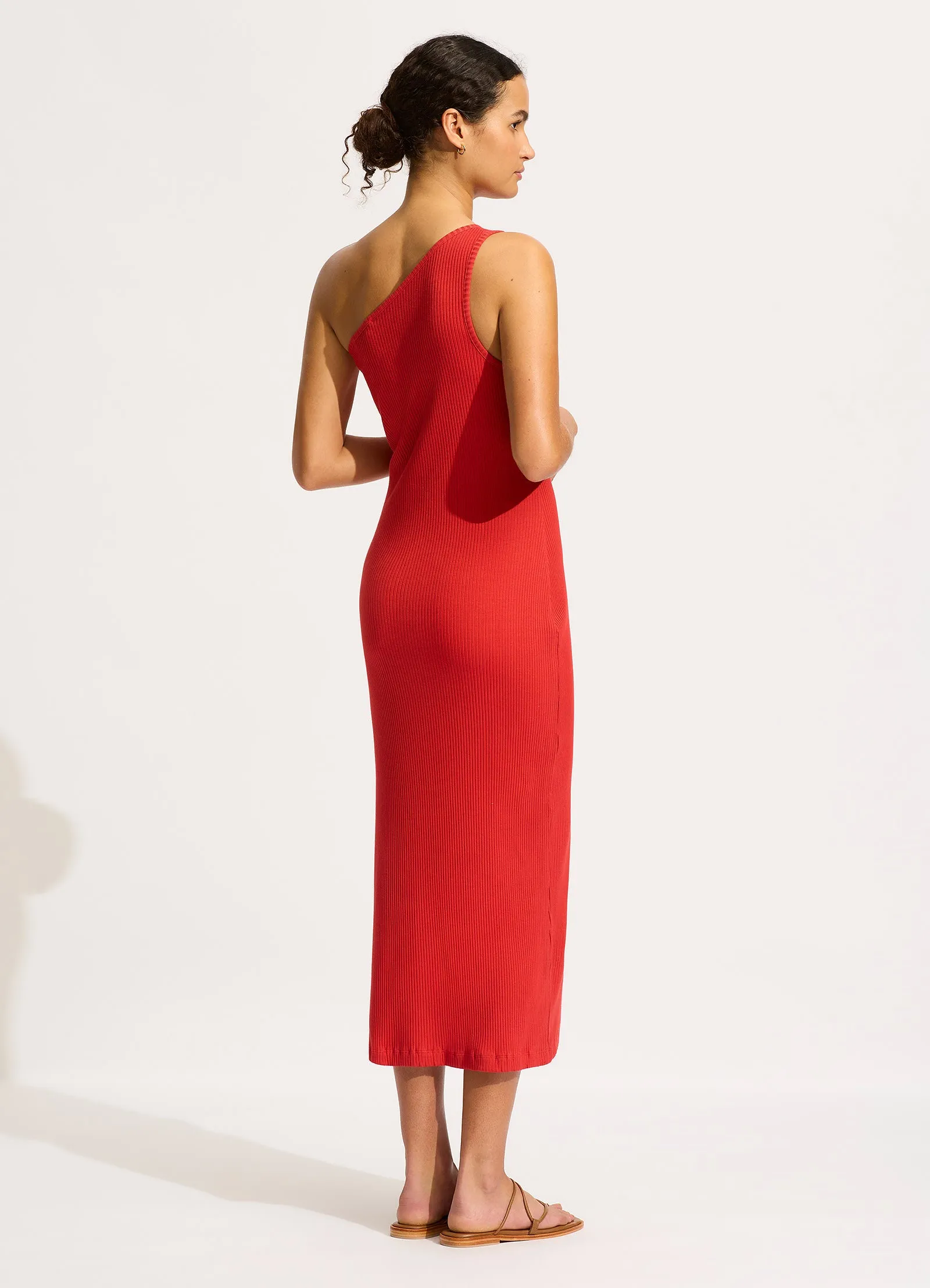 Jersey Rib One Shoulder Dress - Flame sold by Seafolly product image thumbnail 3