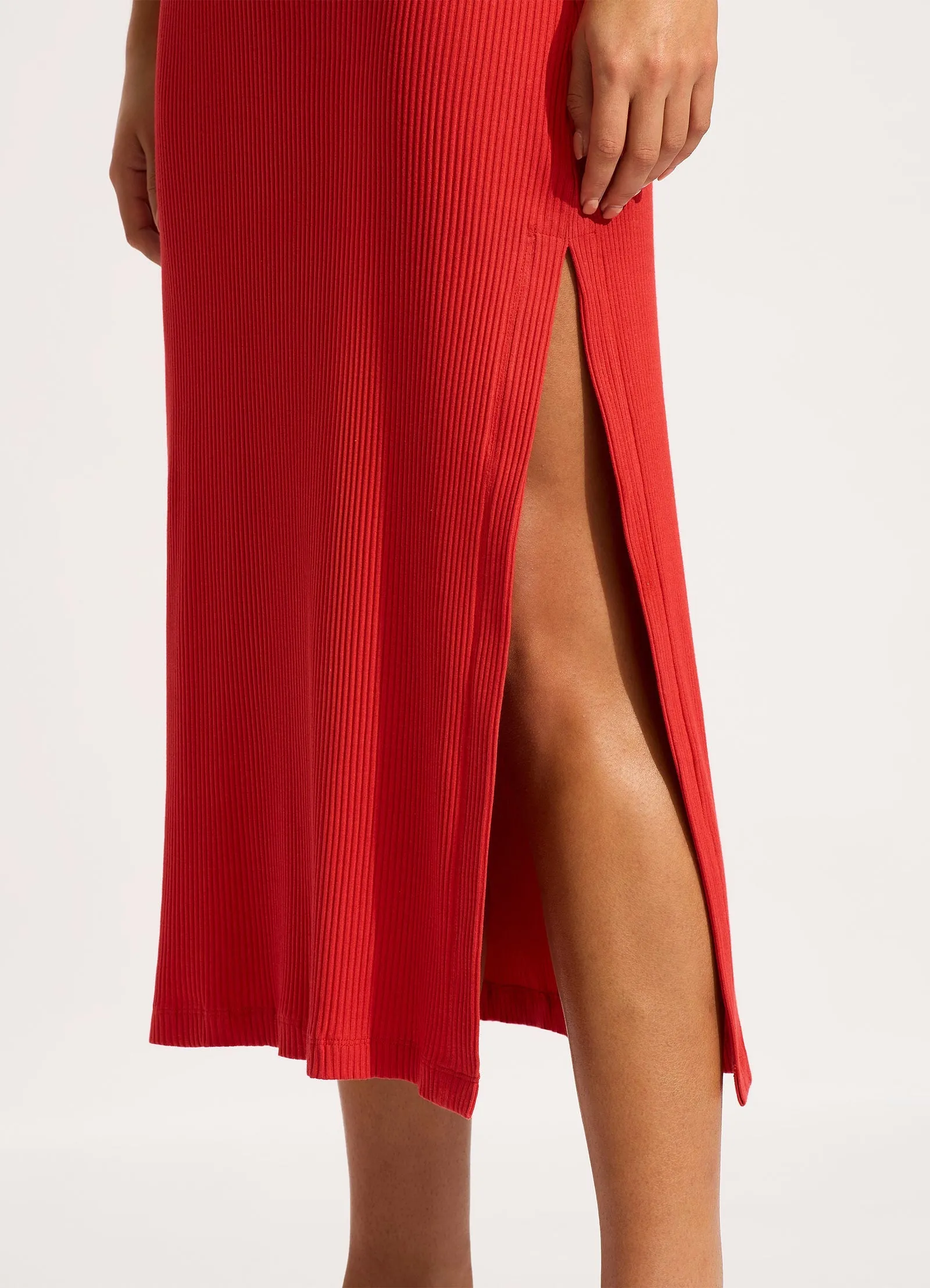 Jersey Rib One Shoulder Dress - Flame sold by Seafolly product image thumbnail 4