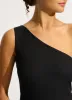 Jersey Rib One Shoulder Dress - Black sold by Seafolly