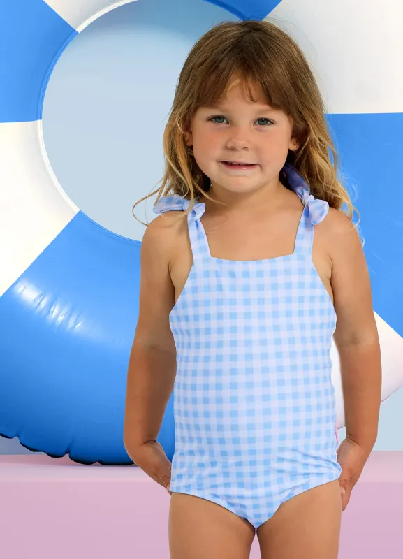 Gingham Bow One Piece - Placid Blue sold by Seafolly