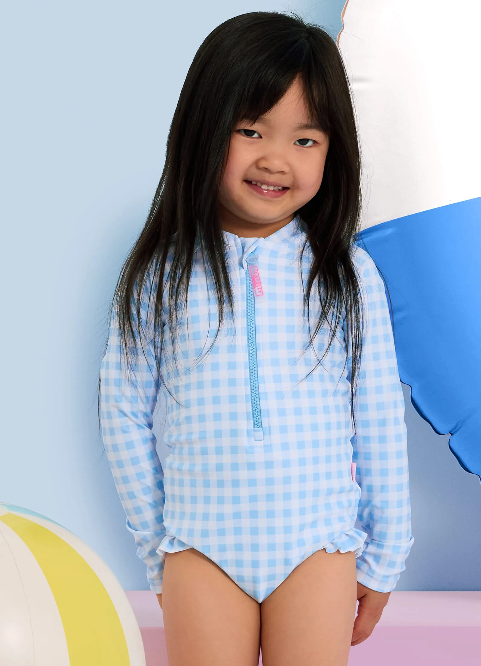 Gingham Sunsuit - Placid Blue sold by Seafolly