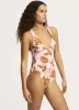 Rococo Deep V Neck One Piece - Blossom sold by Seafolly