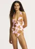 Rococo Deep V Neck One Piece - Blossom sold by Seafolly