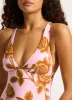 Rococo Deep V Neck One Piece - Blossom sold by Seafolly