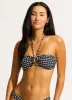 Mala Ring Front Bandeau  - Black sold by Seafolly