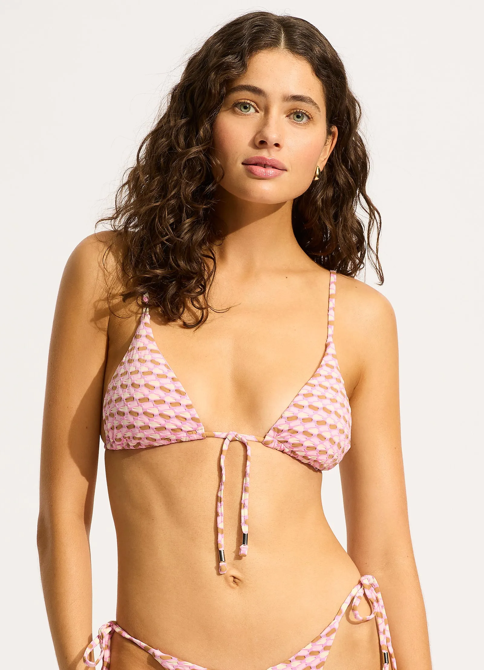 Mala Slide Triangle Bikini Top - Blossom sold by Seafolly product image thumbnail 2