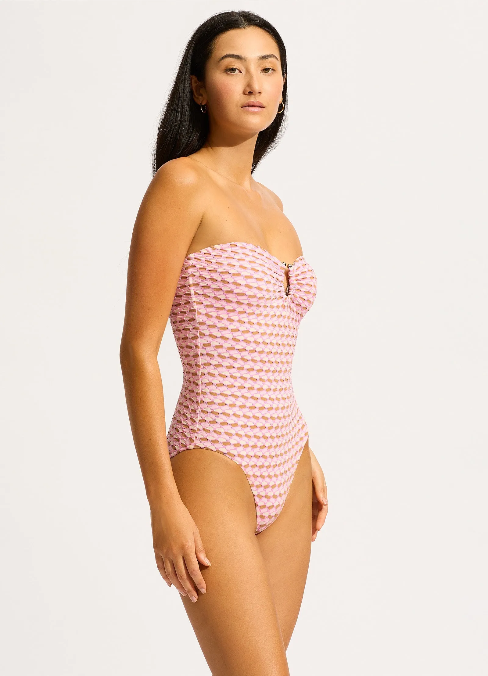 Mala Ring Front Bandeau One Piece - Blossom sold by Seafolly product image thumbnail 2