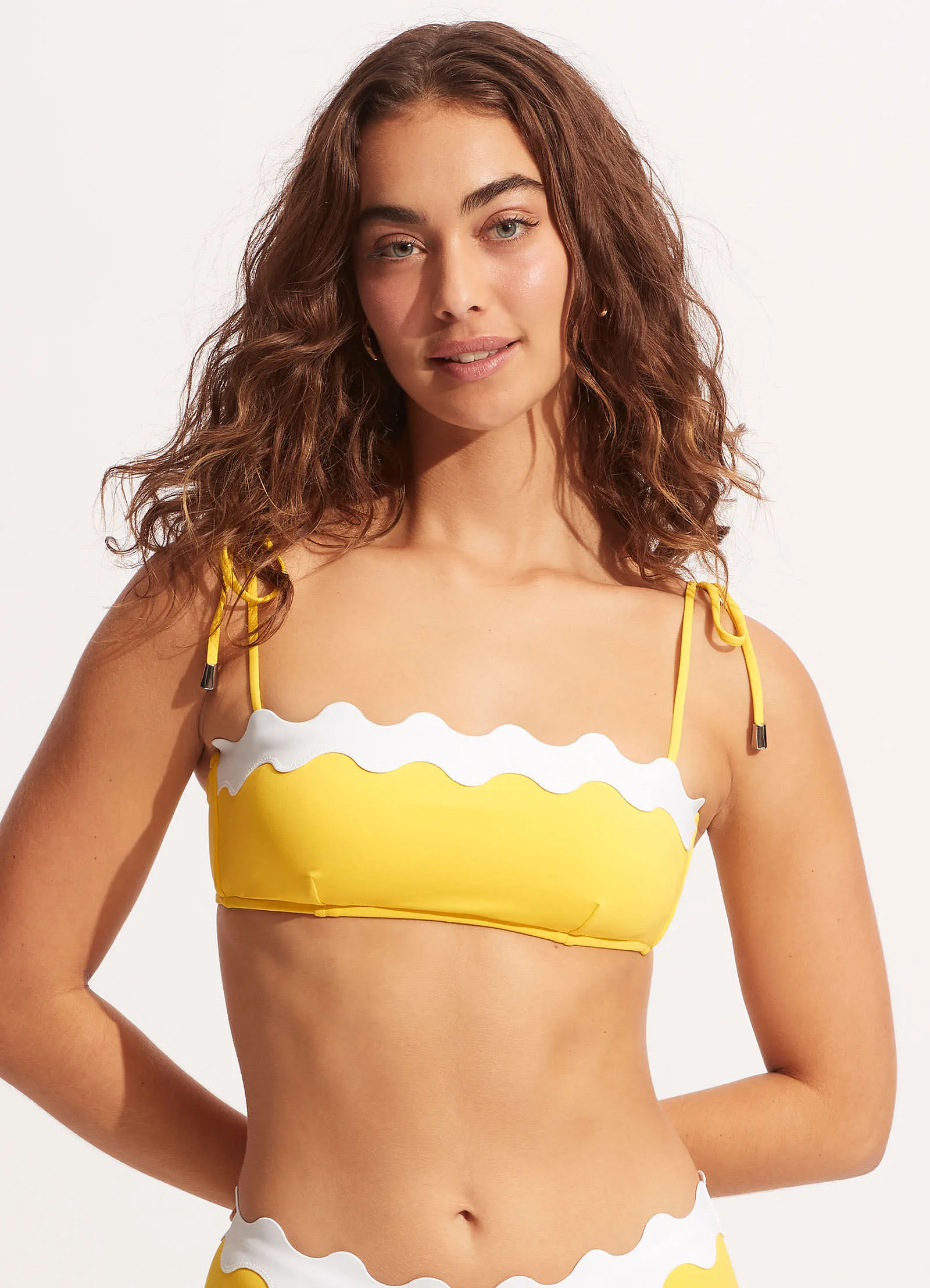 Gia Ric Rac Bustier Bandeau Bikini Top - Citron sold by Seafolly product image thumbnail 2