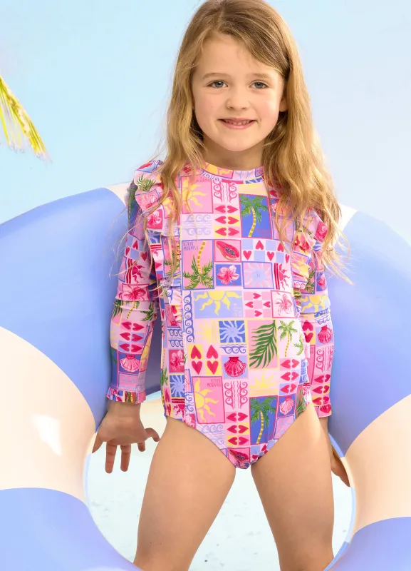 Rainbow Beach Frill Sunsuit - sold by Seafolly