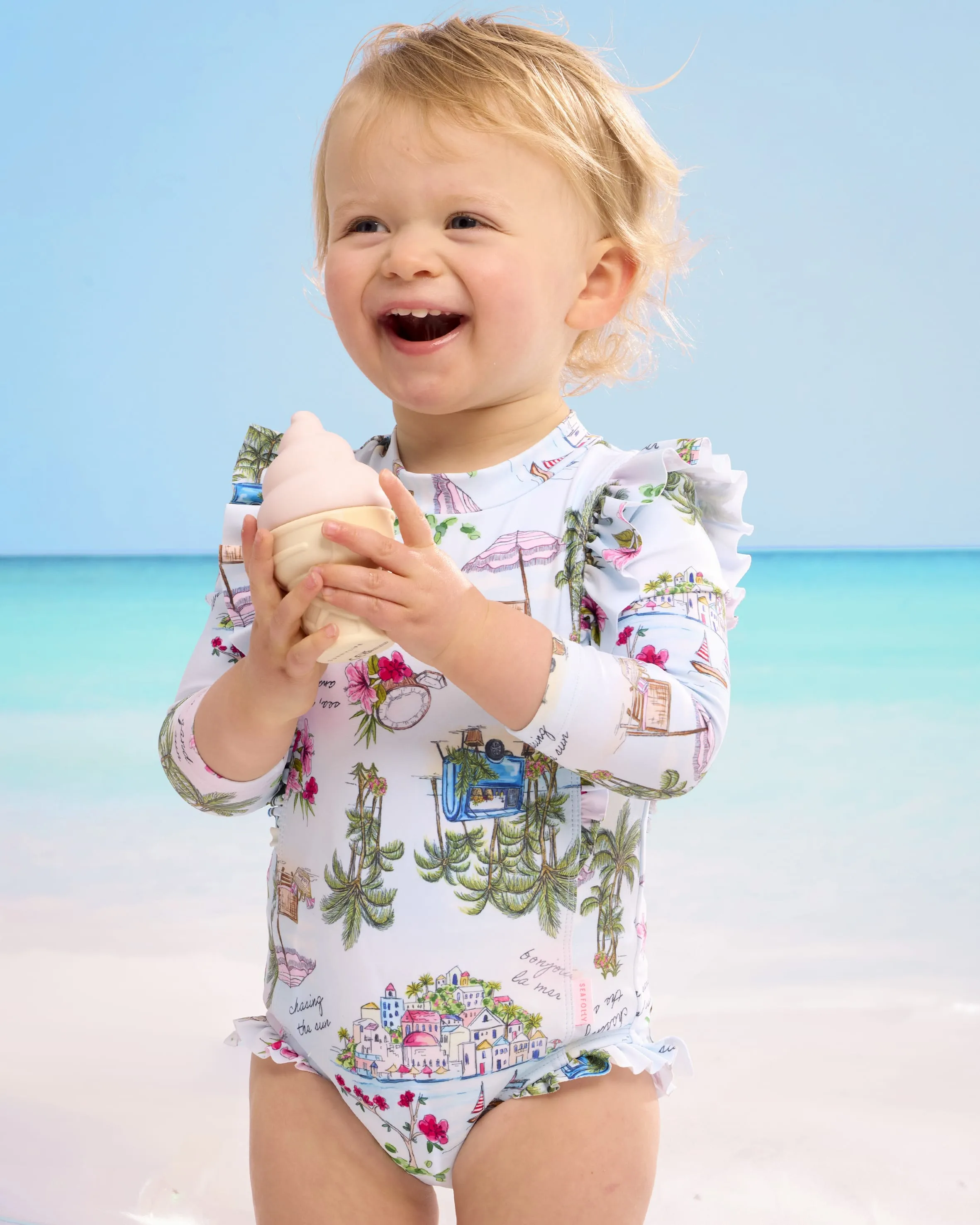 Secret Vacation Frill Sunsuit - Secret Vacay sold by Seafolly
